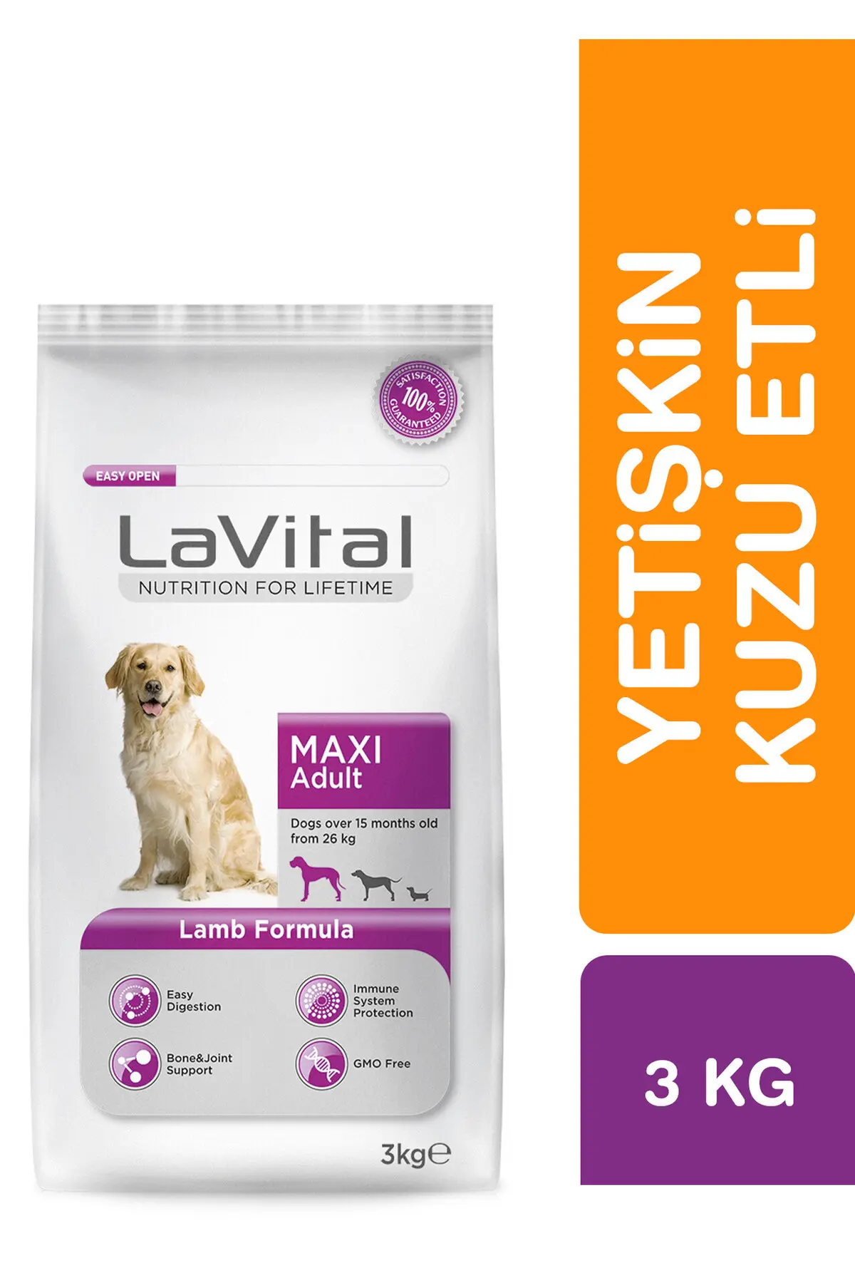 LaVital Kuzulu Büyük Irk Yetişkin Köpek Maması 3kg
