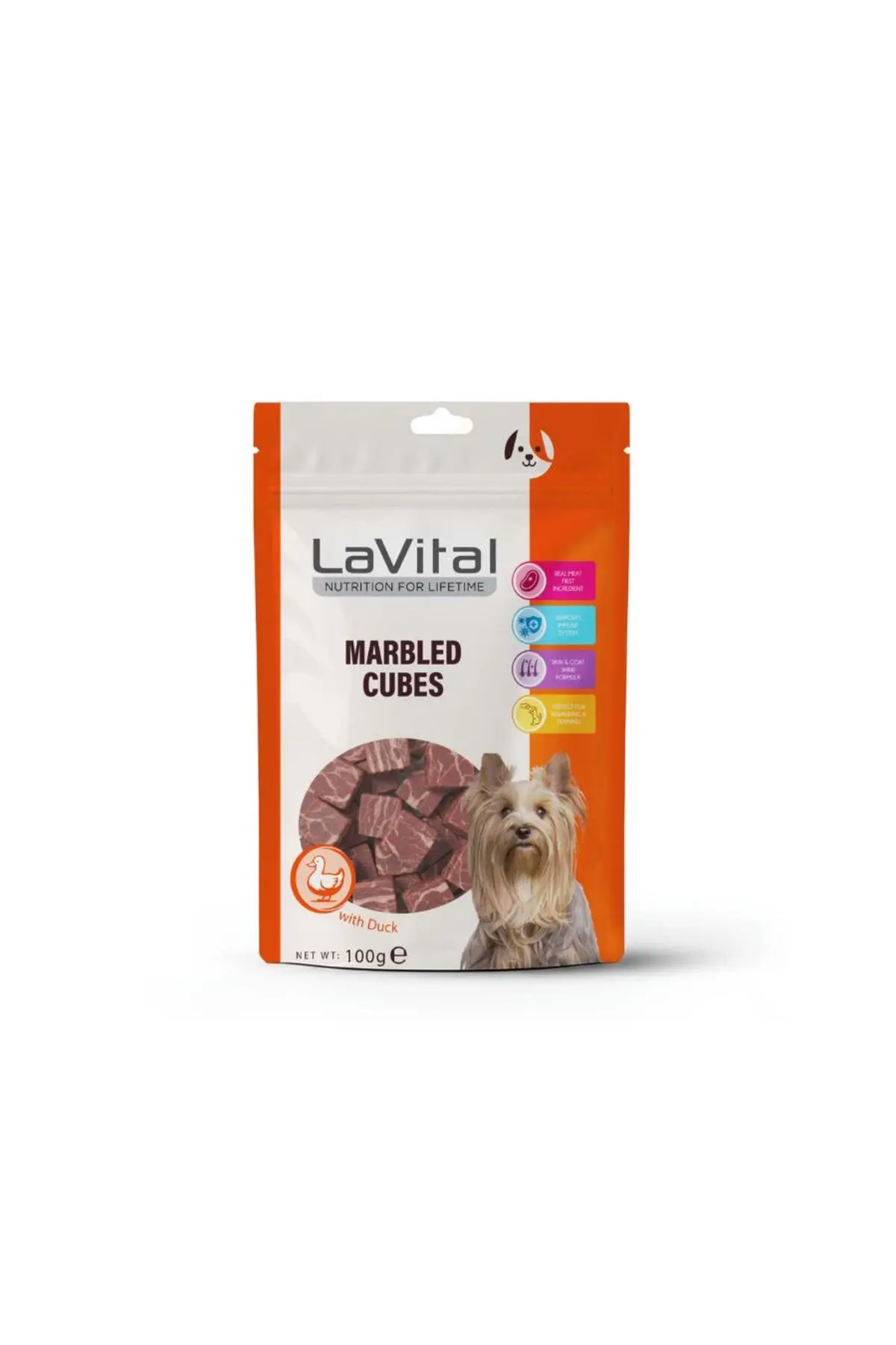 LaVital Marbled Cubes Ördek Etli Köpek Ödül Maması 100gr