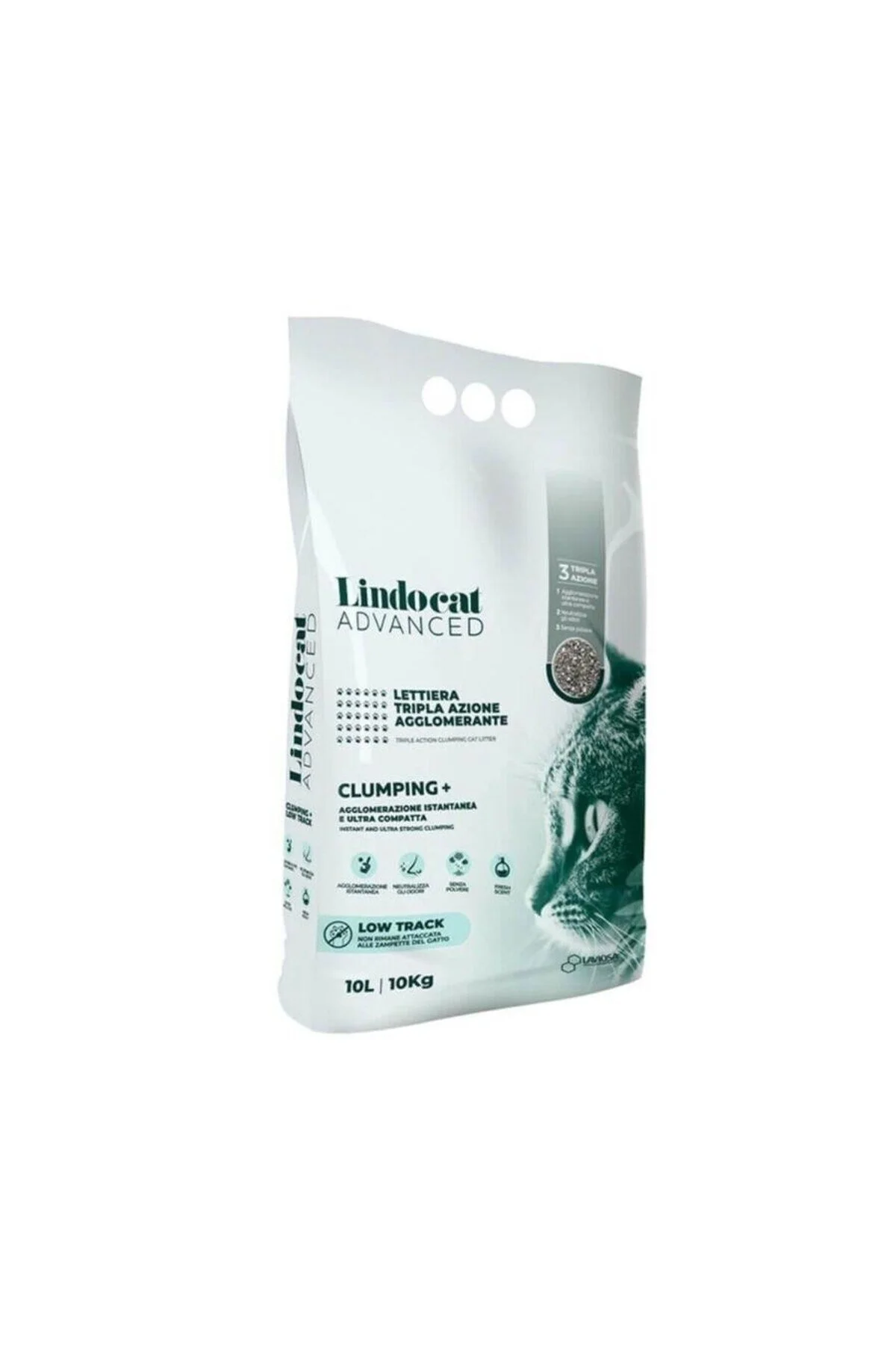 Lindocat Advanced Pati İzi Bırakmayan Ekstra Topaklanan Bentonit Kedi Kumu 10lt