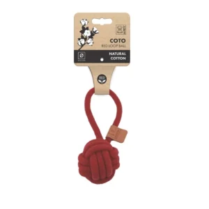 M-Pets Çekmeli Örgü Top Köpek Oyuncağı 6,5×6,5x17cm (Kırmızı)