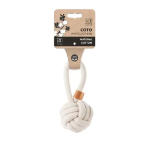 M-Pets Çekmeli Örgü Top Köpek Oyuncağı 8cm (Beyaz)