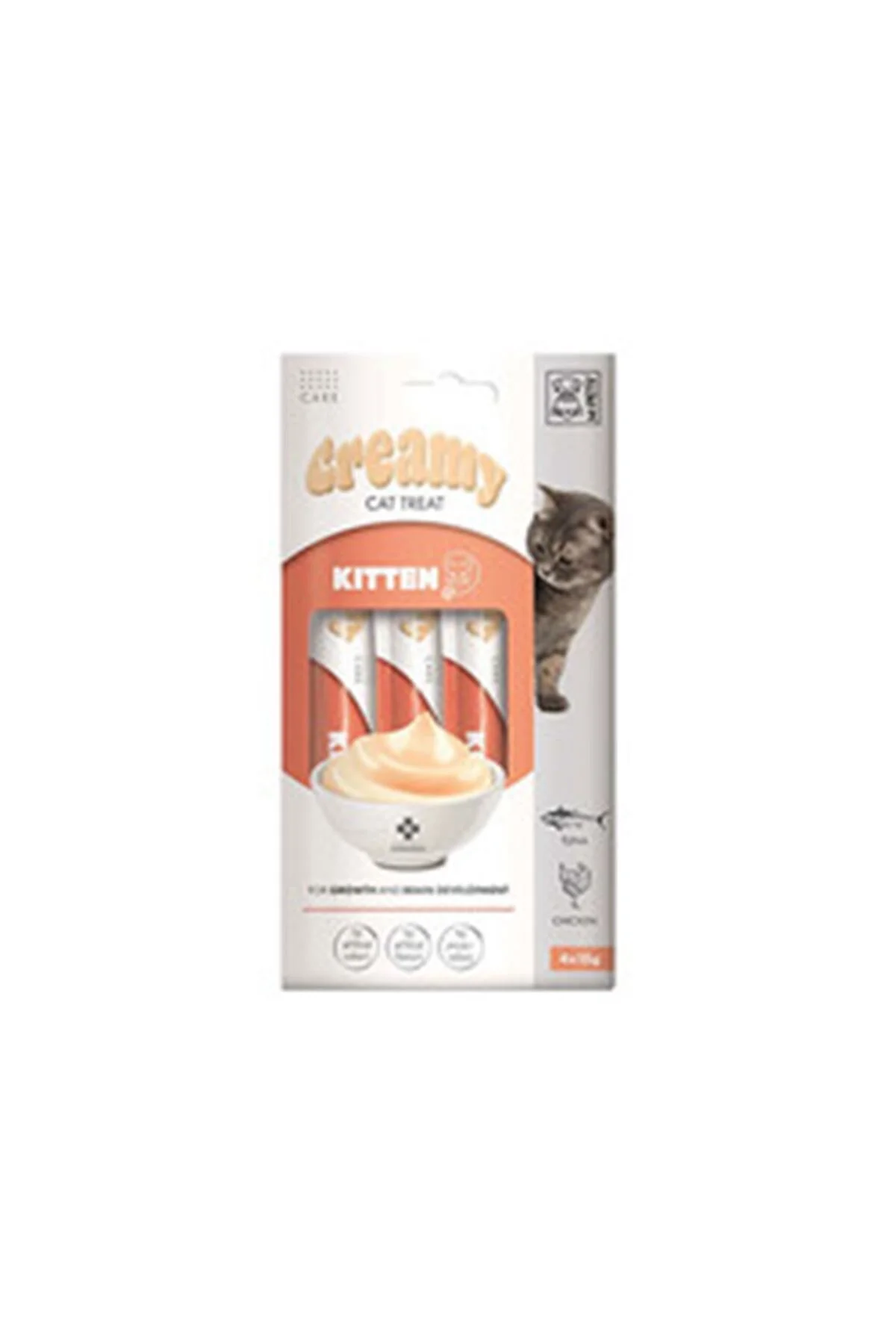 M-Pets Creamy Kitten Tavuklu ve Tuna Balıklı Yavru Kedi Ödülü