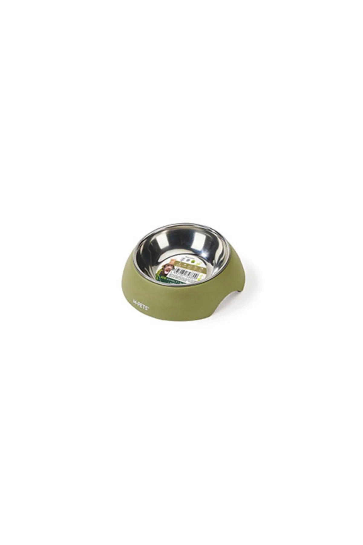 M-Pets Eco Bamboo Küçük Irk Köpek ve Kedi Mama ve Su Kabı Yeşil 350 Ml