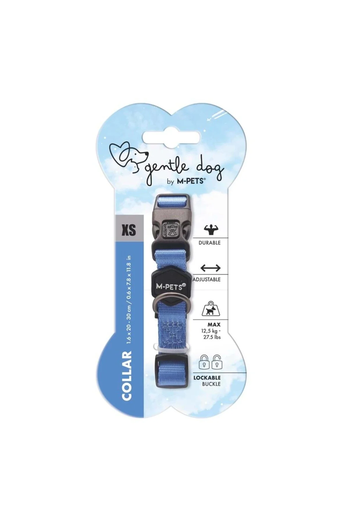 M-Pets Gentle Köpek Boyun Tasması Mavi Xsmall 20-30 Cm