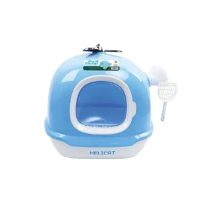 M-Pets Helicat Kapalı Kedi Tuvaleti Mavi 68,6×52,6×53,4 Cm