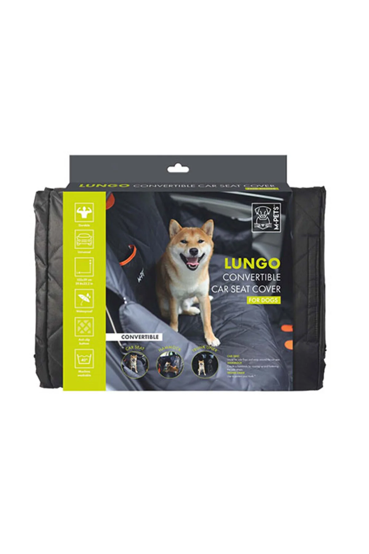 M-Pets Lungo Köpekler İçin Araç Koruma Örtüsü Siyah 152×59 Cm