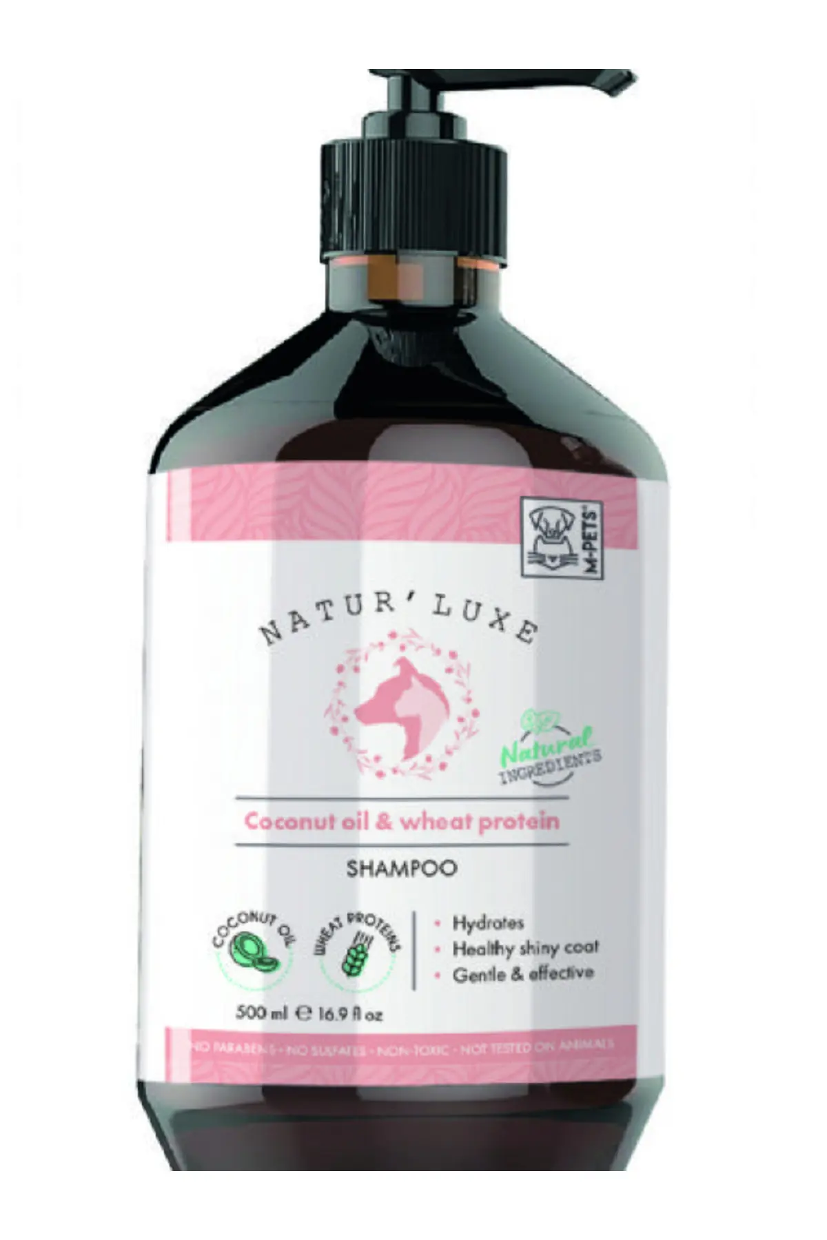 M-Pets Naturluxe Hindistan Cevizi Yağı ve Buğday Proteinli Köpek Şampuanı 500ml