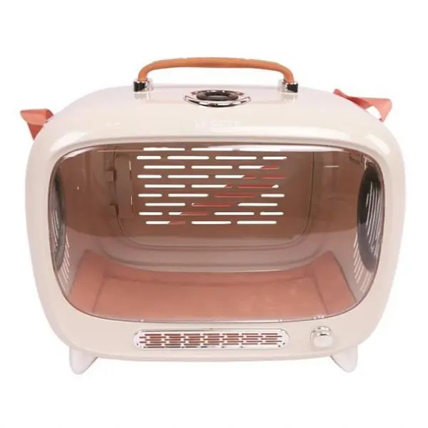 M-Pets Sixties Televizyon Şeklinde Kedi Taşıma Çantası 44,7×26,6×38,4cm (Beyaz)