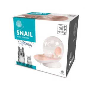 M-Pets Snail Hazneli Kedi ve Köpek Su Kabı Pembe 2800 Ml