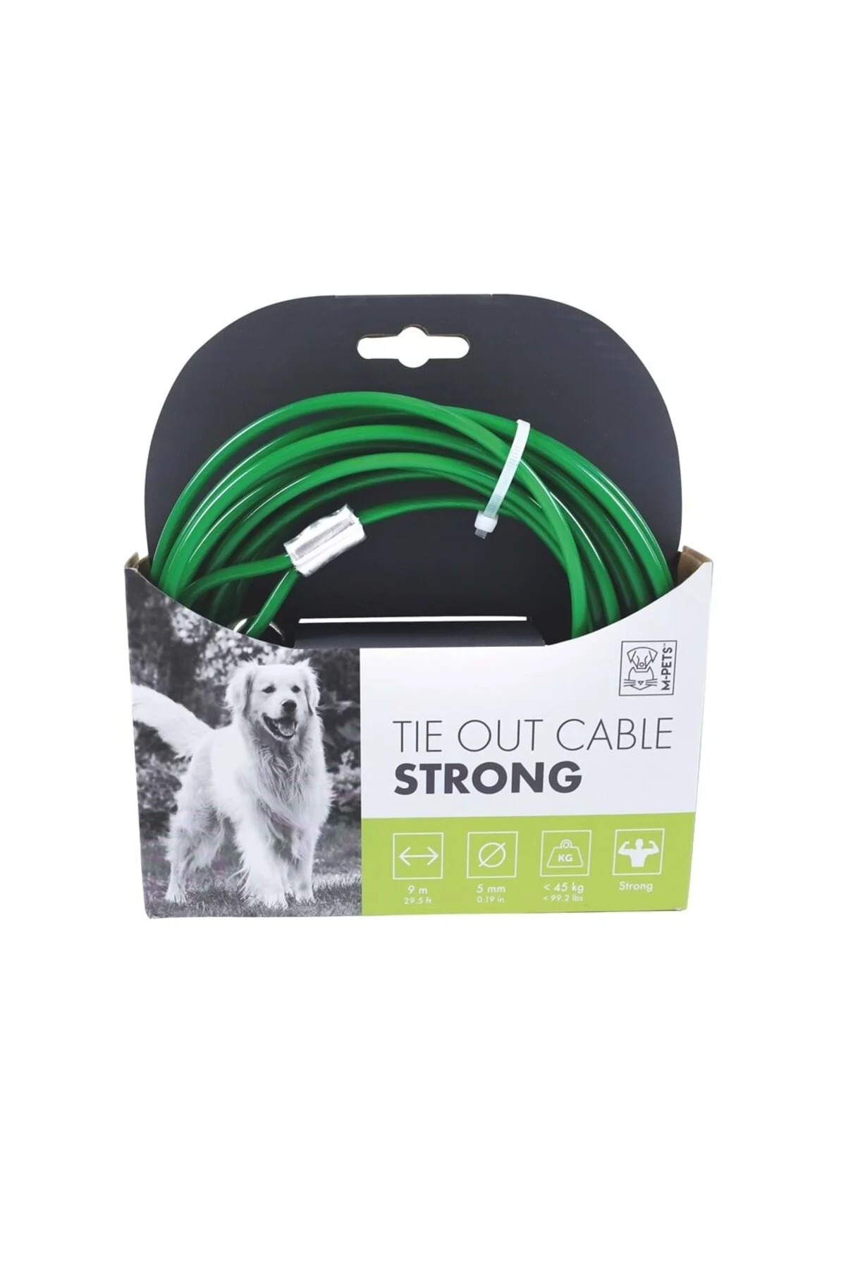 M-Pets Strong Bahçe Bağlama Halatı Yeşil 9 M