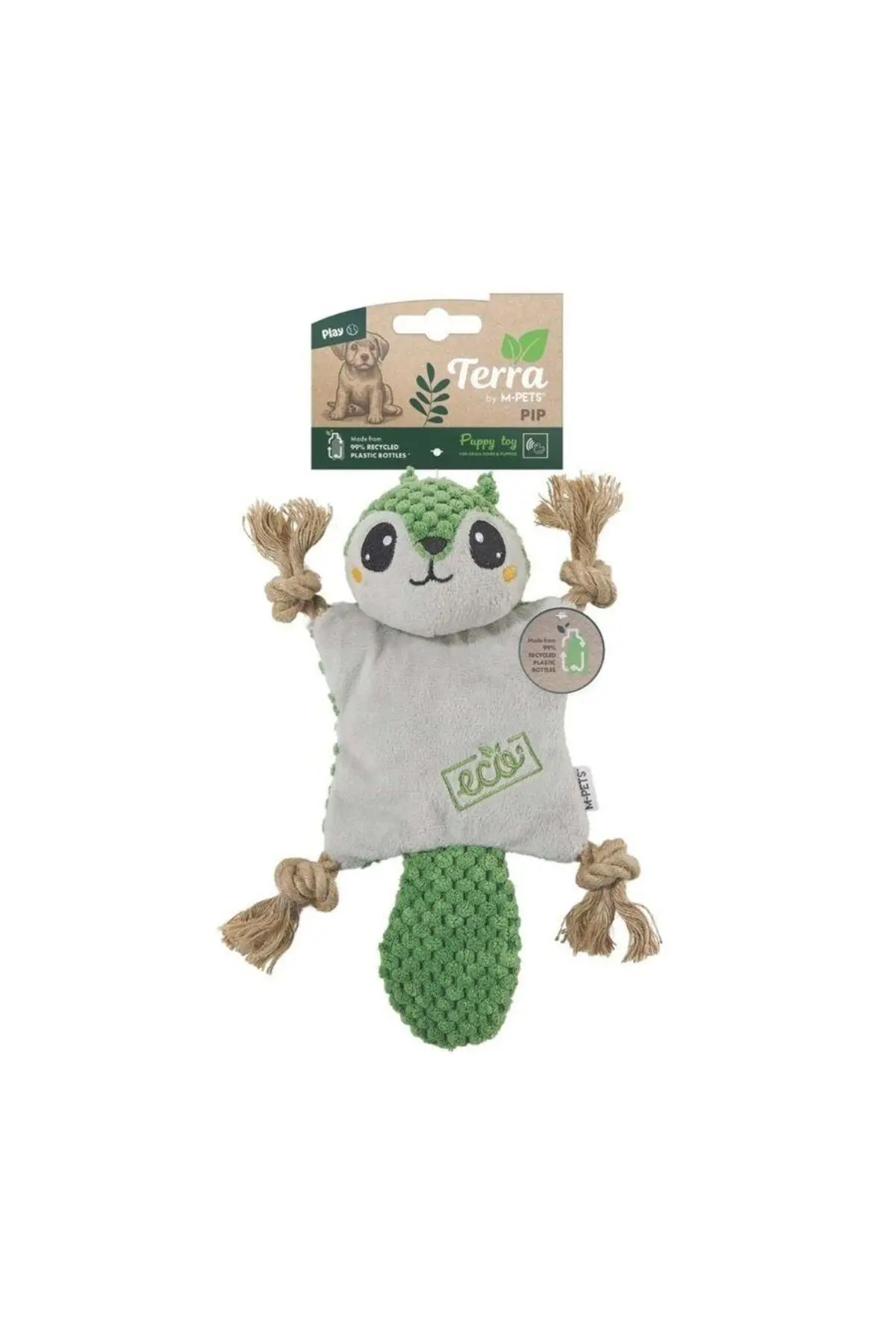 M-Pets Terra Eco Pip Peluş Yavru Köpek Oyuncağı