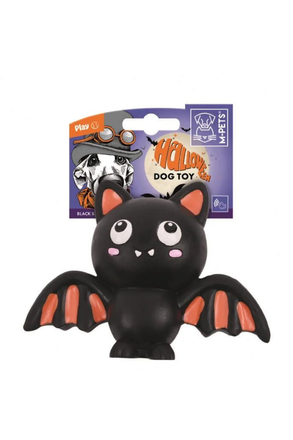 M-Pets Yarasa Köpek Oyuncağı 16×6,4×12,5cm (Siyah)