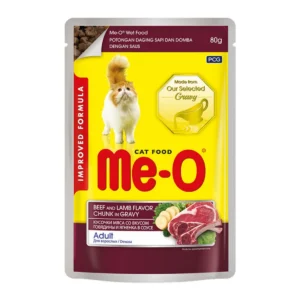 Me-O Dana Etli ve Kuzu Etli Yetişkin Kedi Konservesi 80gr