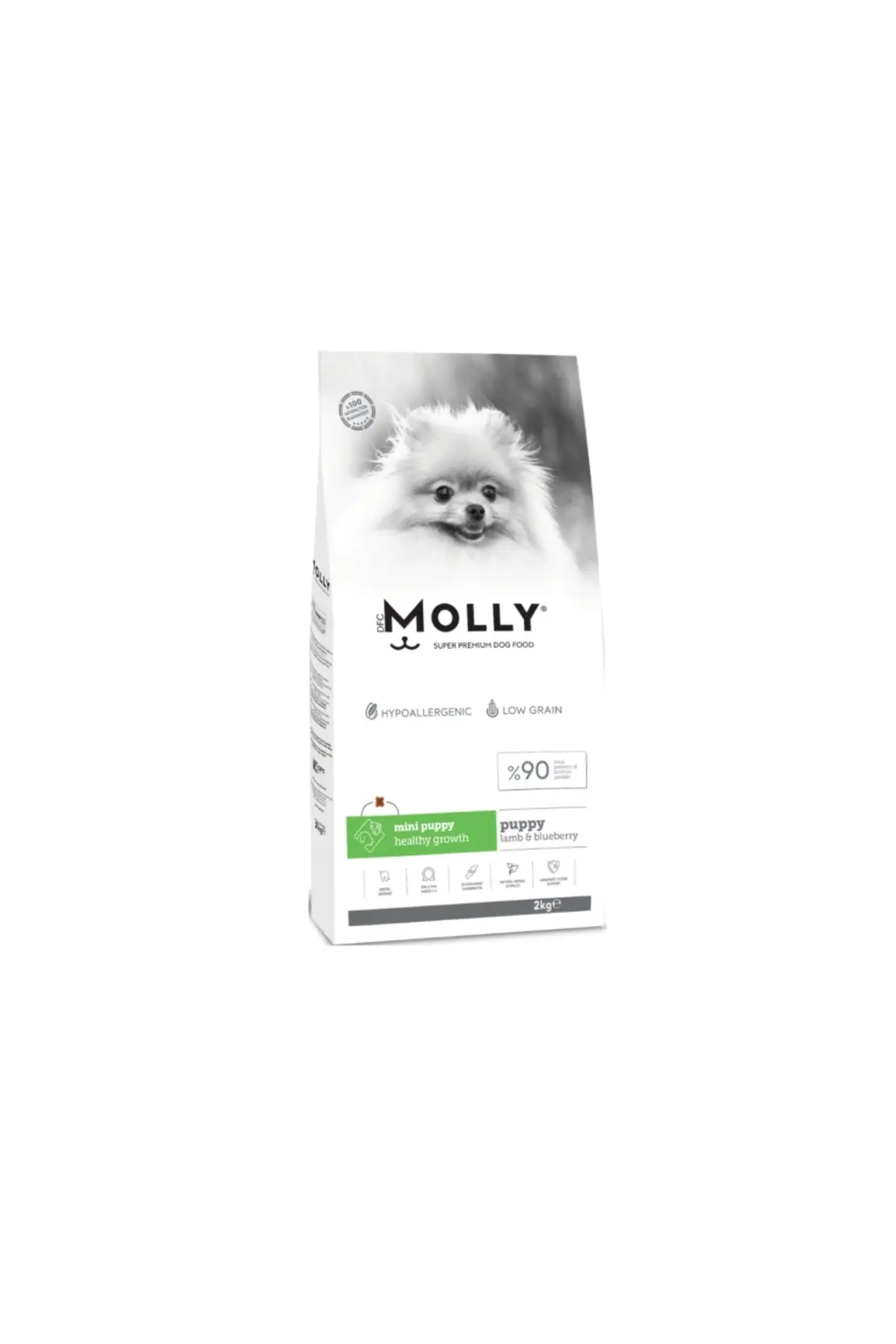 Molly Düşük Tahıllı Hypoallergenic Kuzulu ve Yaban Mersinli Orta ve Büyük Irk Yetişkin Köpek Maması 15 Kg