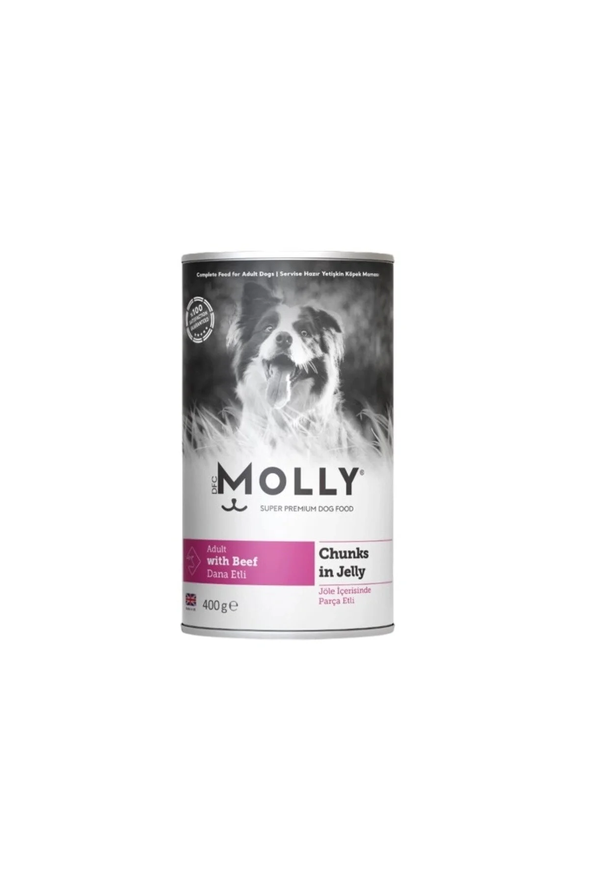 Molly Jöle İçinde Parça Biftekli Yetişkin Köpek Konservesi