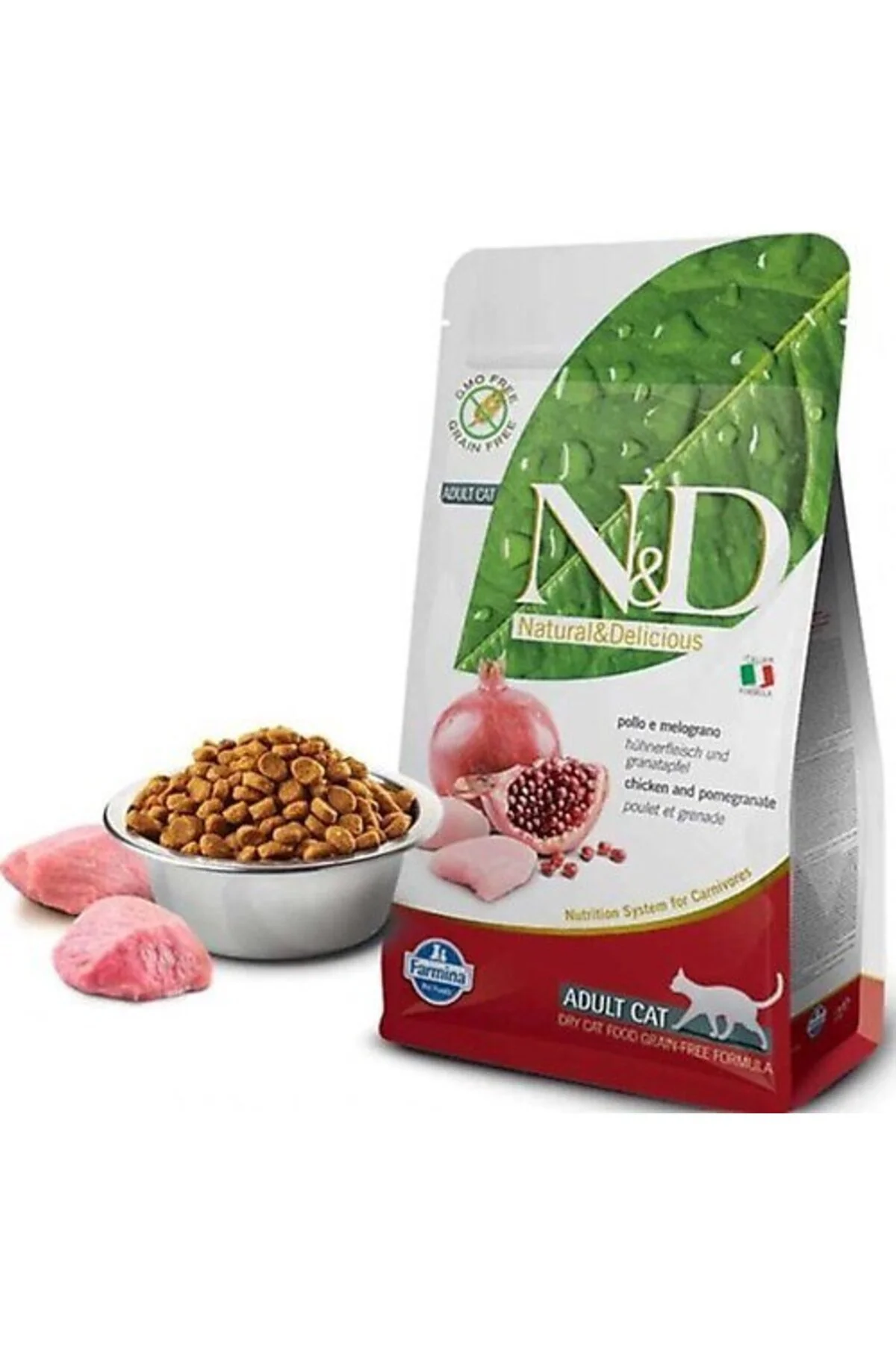 N&D Prime Tavuklu Narlı Tahılsız Kısırlaştırılmış Kedi Maması 5 Kg