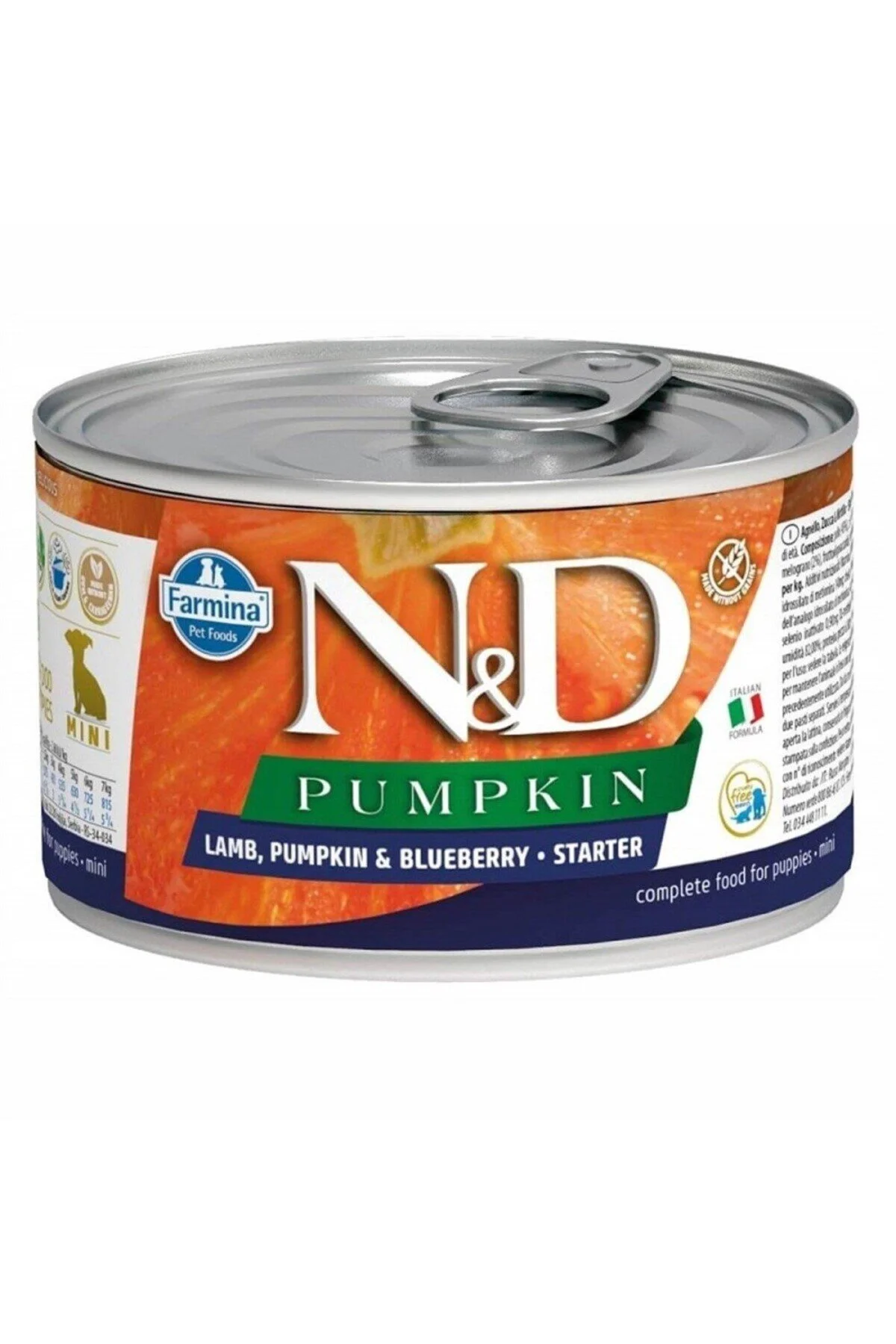 N&D Pumpkin Bal Kabaklı Kuzulu ve Yaban Mersinli Küçük Irk Tahılsız Yetişkin Köpek Konservesi 140gr