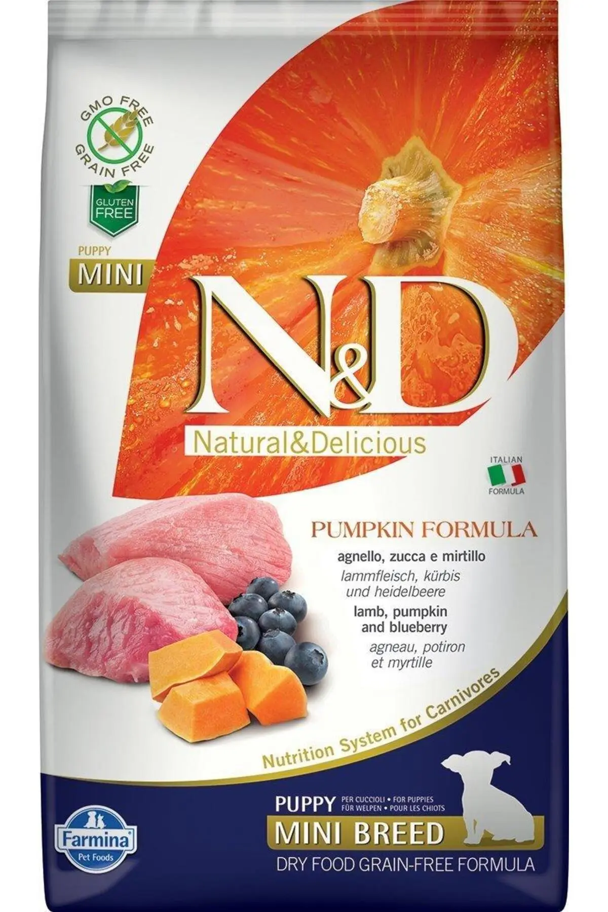 N&D Pumpkin Balkabaklı Kuzu Etli Küçük Irk Yavru Köpek Maması