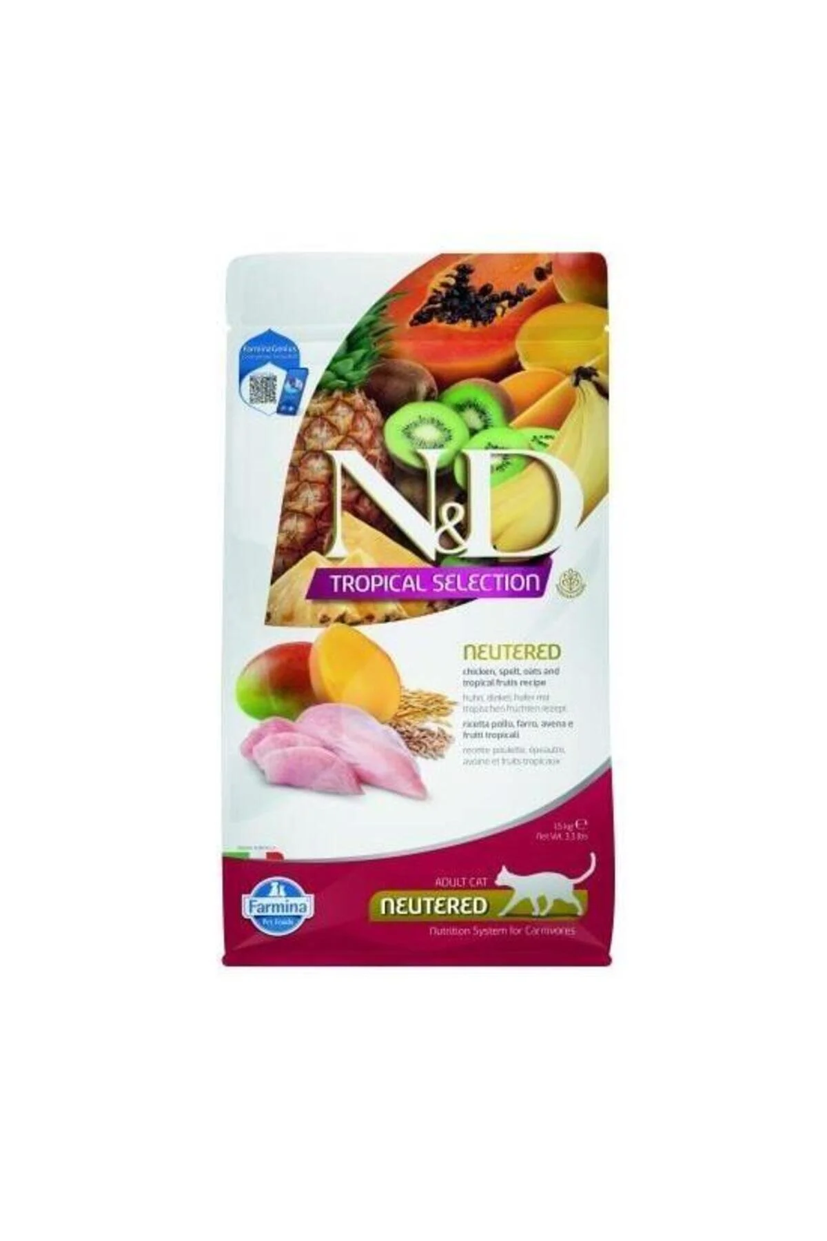 N&D Tropical Selection Sterilised Tavuklu Kısırlaştırılmış Yetişkin Kedi Maması