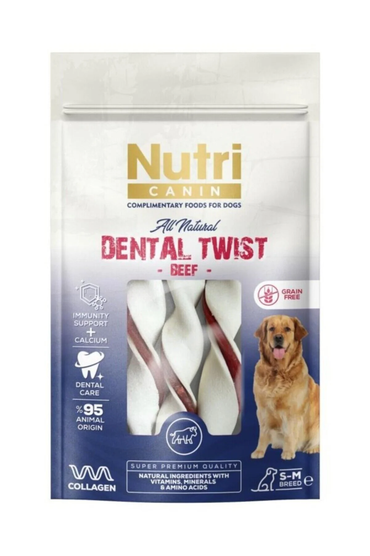 Nutri Canin Dental Twist Biftekli Diş Sağlığı Köpek Ödülü