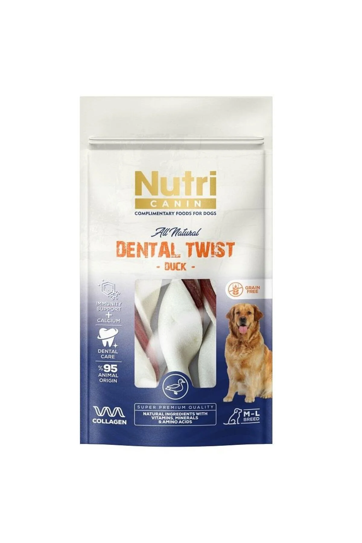 Nutri Canin Dental Twist Ördekli Diş Sağlığı Köpek Ödülü