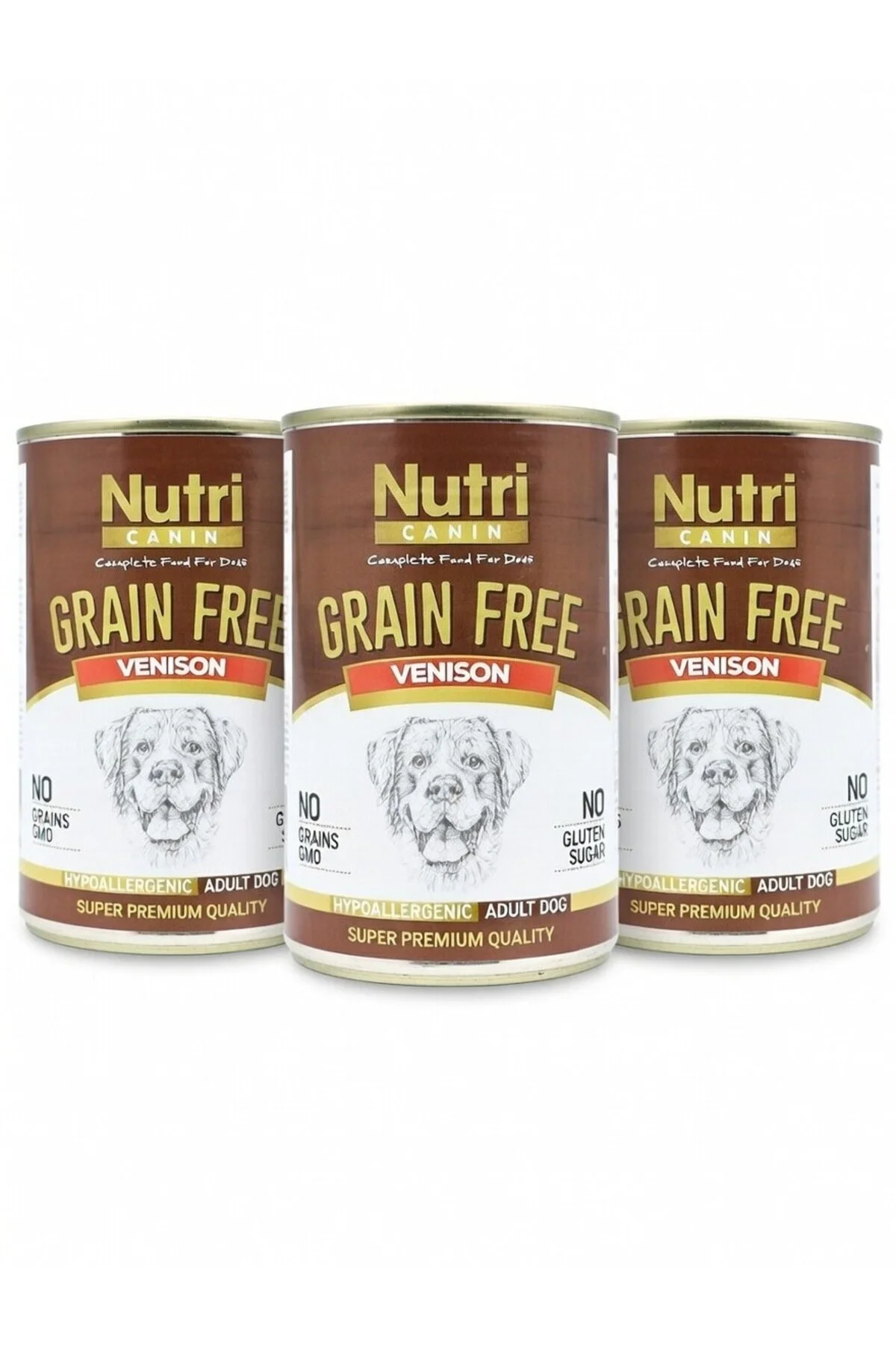 Nutri Canin Geyikli ve Patatesli Tahılsız Köpek Konservesi 400gr