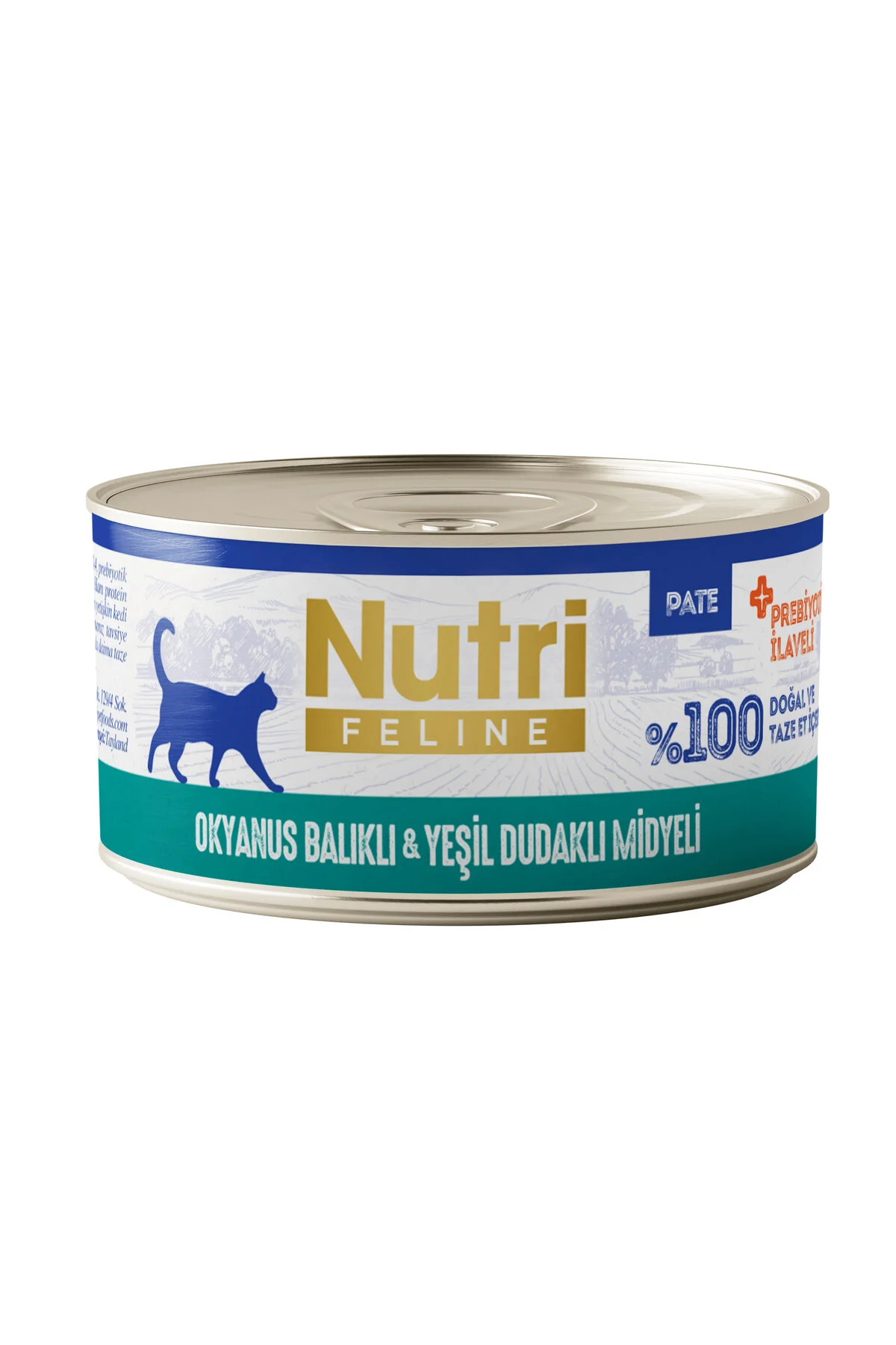 Nutri Feline Okyanus Balıklı ve Yeşil Dudaklı Midyeli Tahılsız Yetişkin Kedi Konservesi