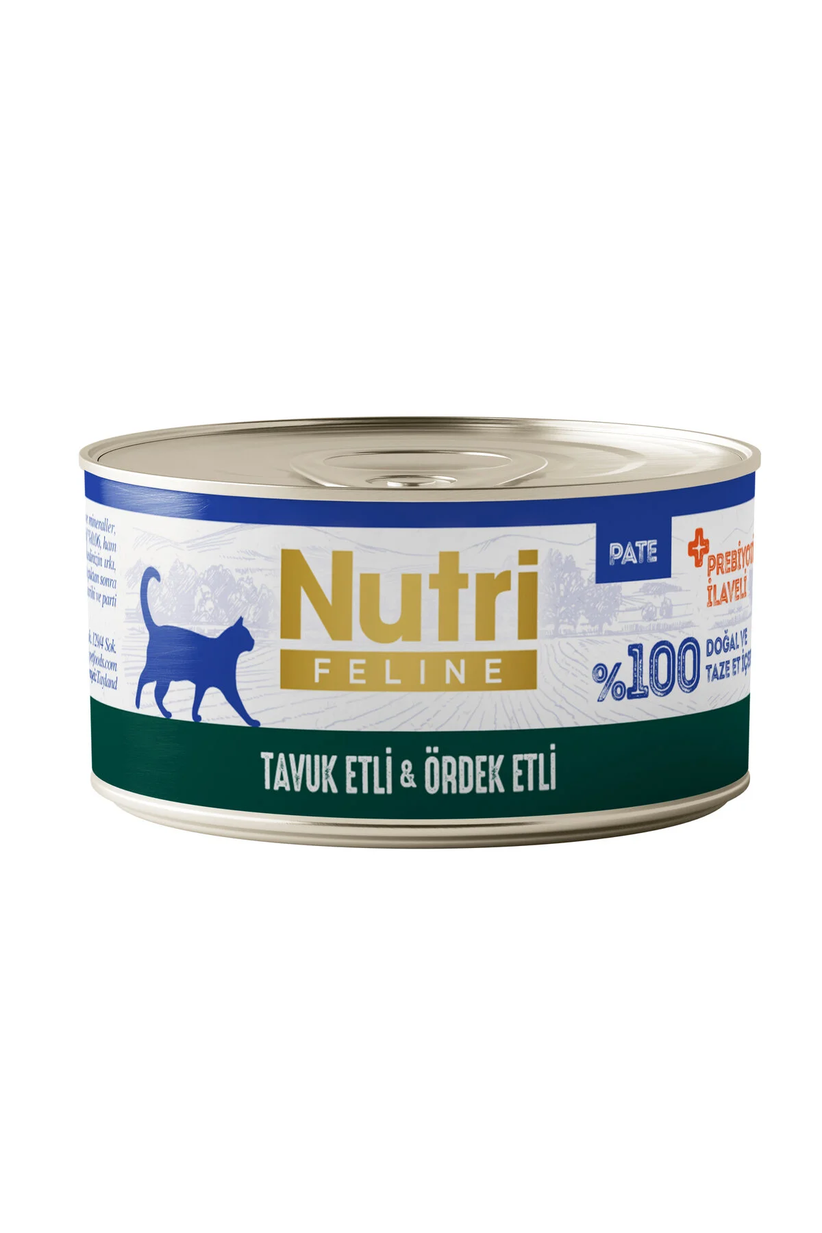 Nutri Feline Tavuk Etli ve Ördekli Tahılsız Yetişkin Kedi Konservesi