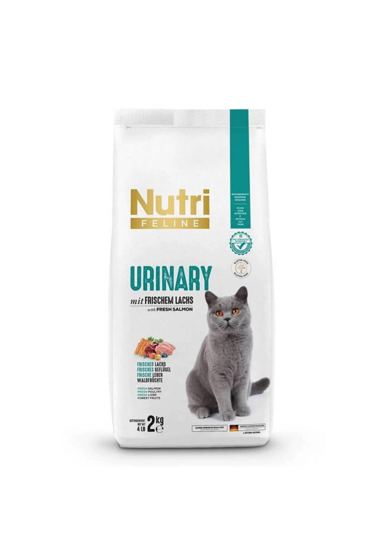 Nutri Feline Urinary Böbrek Sağlığı Destekleyici Somonlu Düşük Tahıllı Yetişkin Kedi Maması 2kg