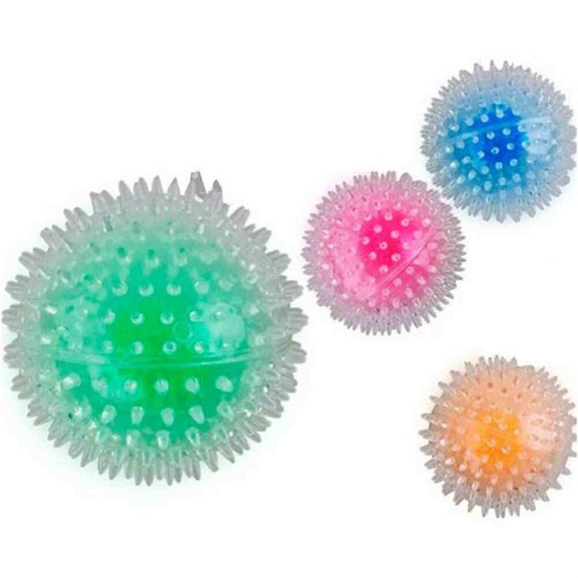 Pawise Köpekler için Işıklı Şeffaf Plastik Top 12cm (Karışık Renkli)