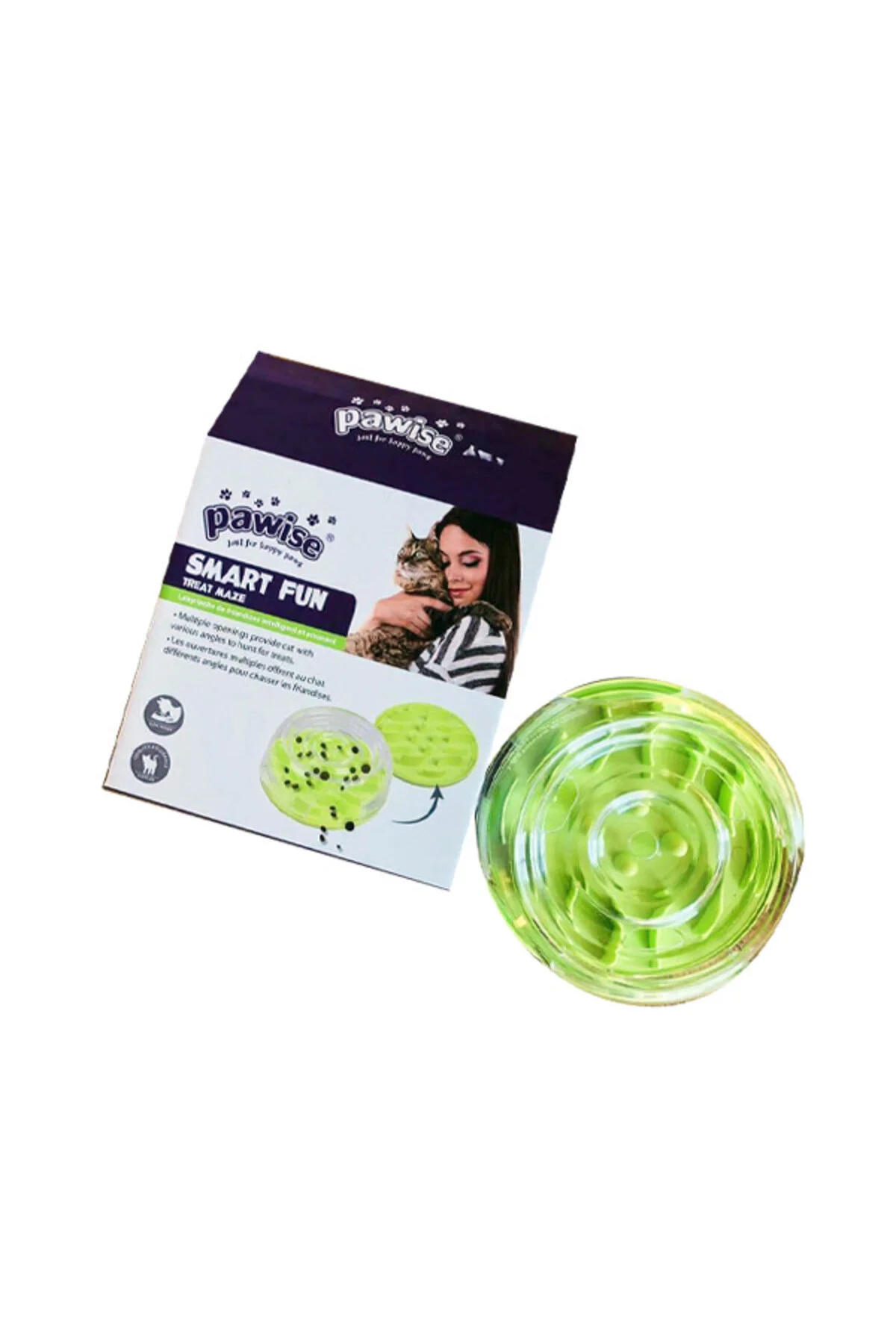 Pawise Slow Eat Yavaş Yeme Kedi ve Köpek Mama Kabı 18 Cm