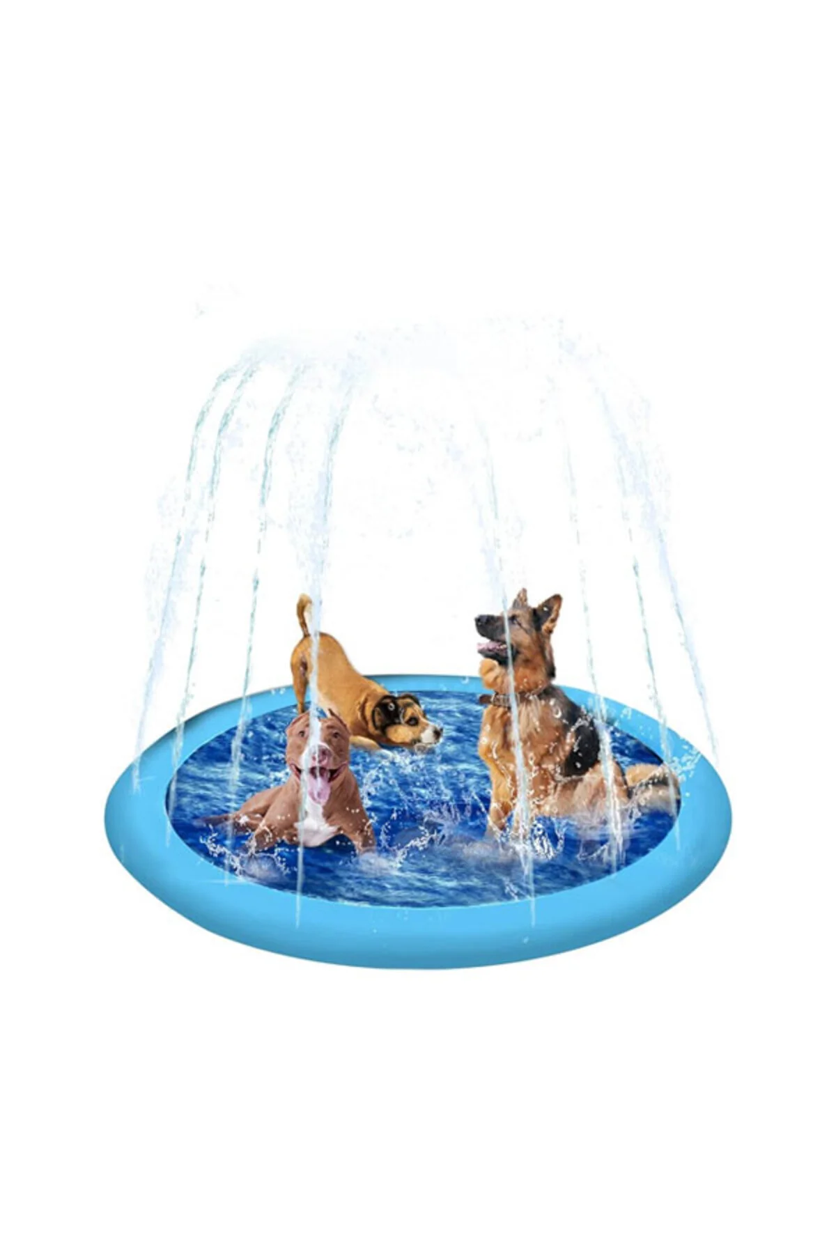 Pawise Su Fışkırtmalı Şişme Köpek Yatağı Mavi 130 Cm