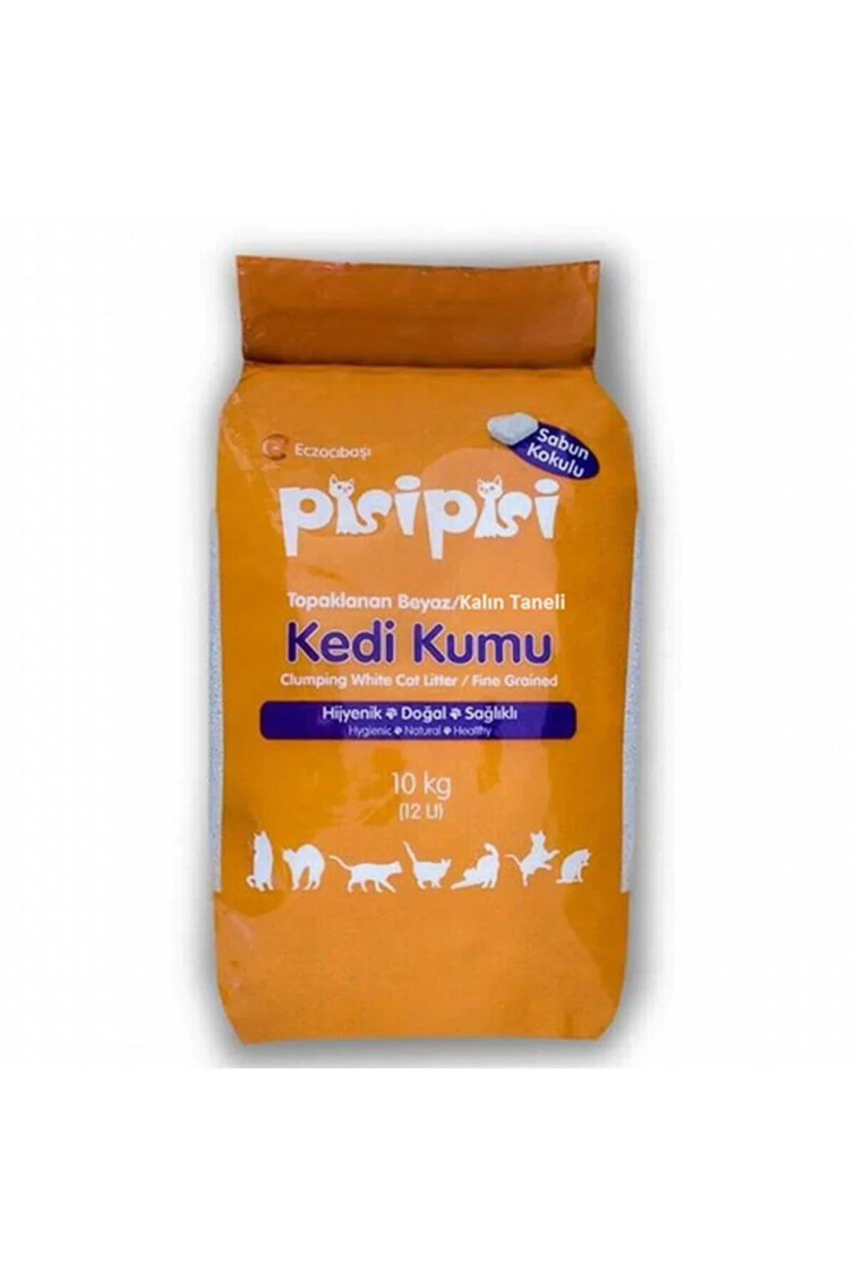 Pisipisi Sabun Kokulu Topaklanan İnce Taneli Bentonit Kedi Kumu 10 Kg