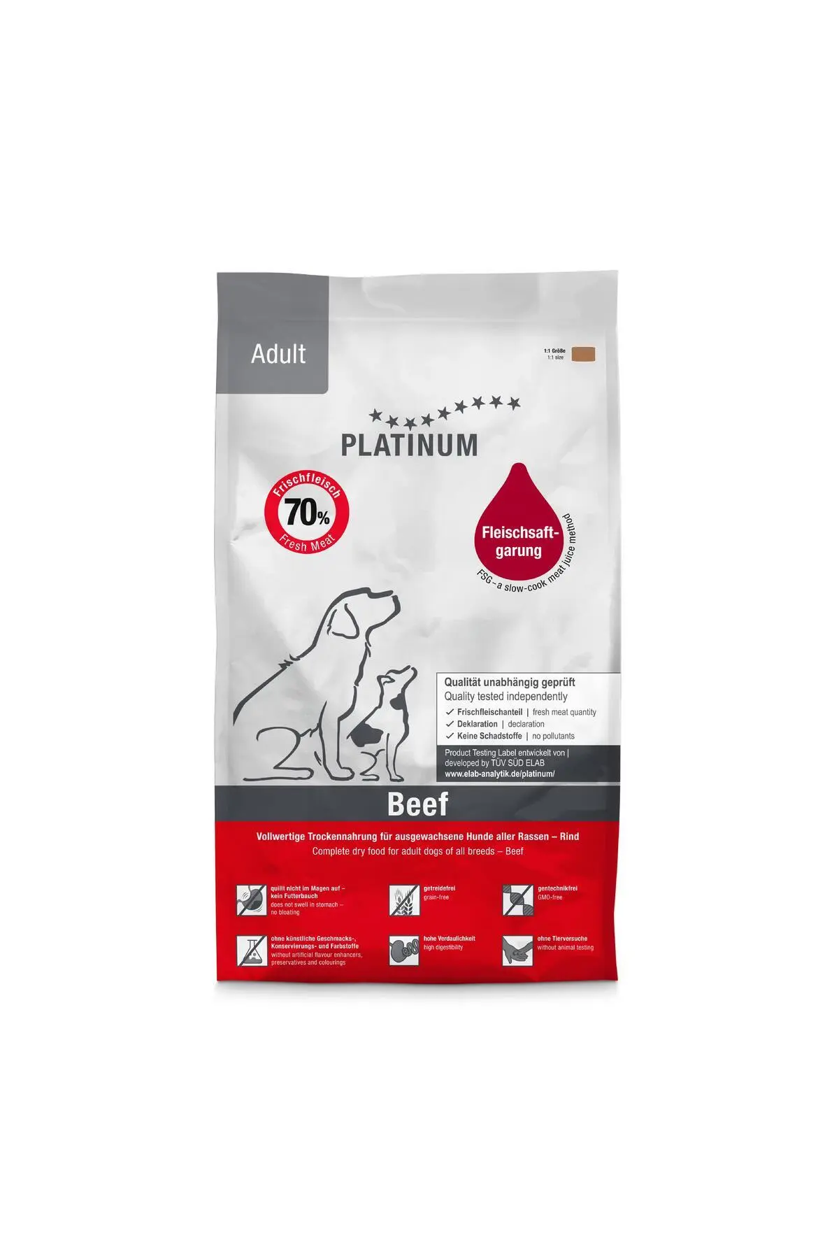 PLATINUM Sığır Etli Yetişkin Köpek Maması 5kg