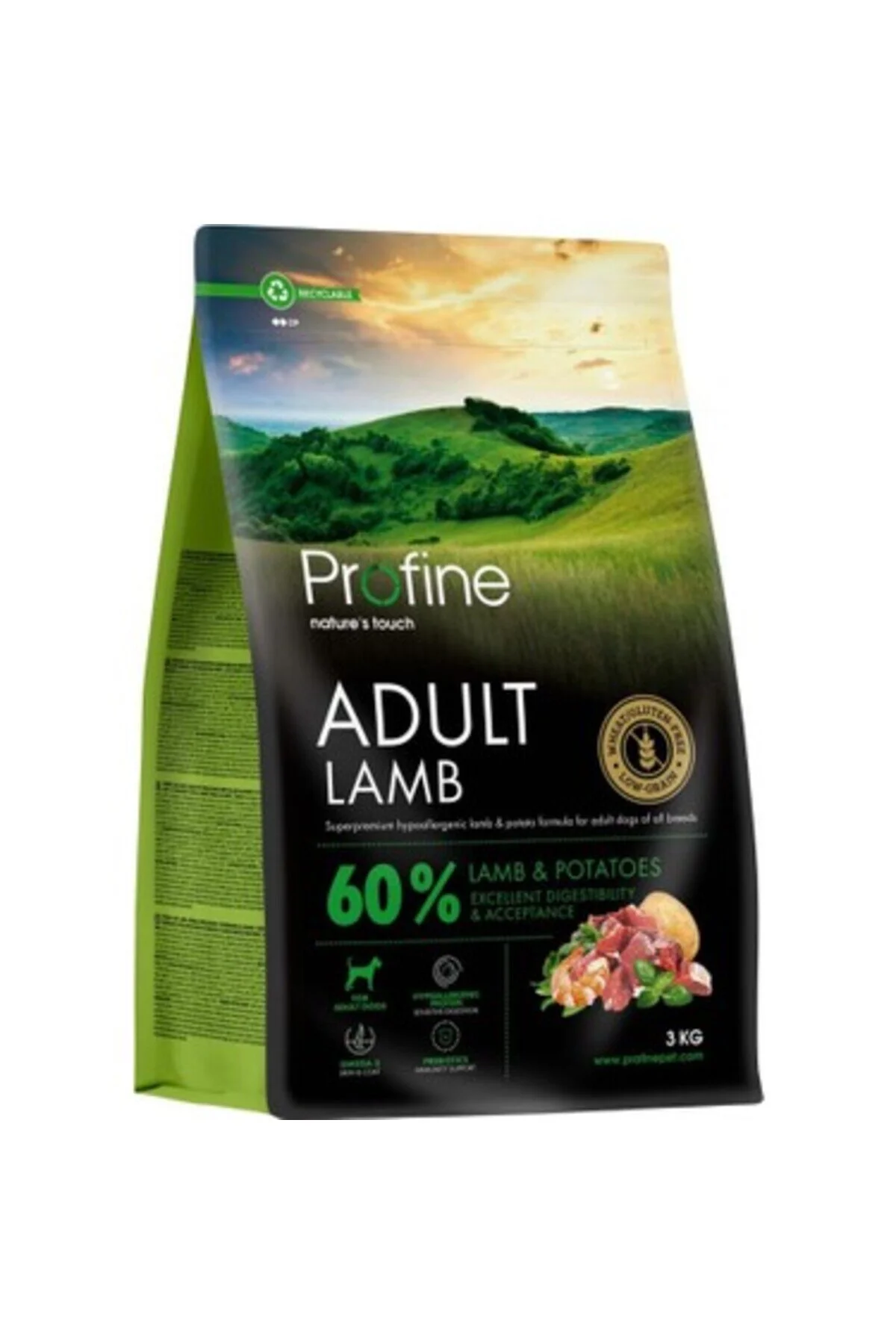Profine Hipoalerjenik Kuzulu Yetişkin Köpek Maması 3kg