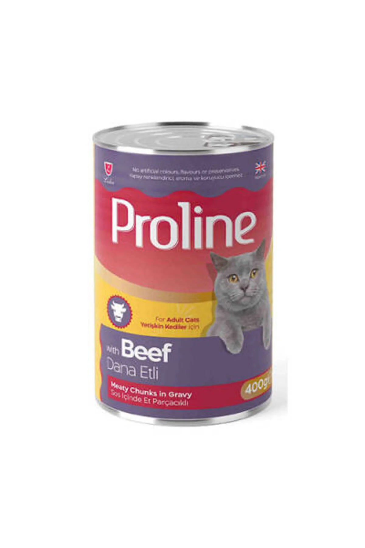 Proline Dana Etli Sos İçinde Gravy Yetişkin Kedi Konservesi 400 Gr