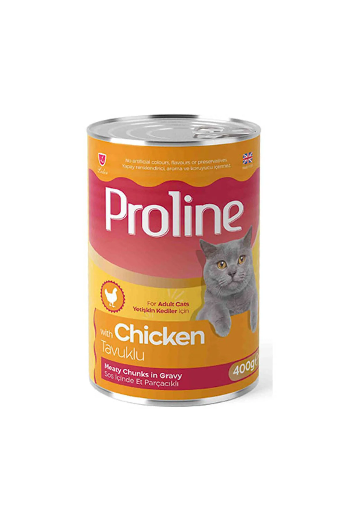 Proline Tavuklu Sos İçinde Gravy Yetişkin Kedi Konservesi 400 Gr