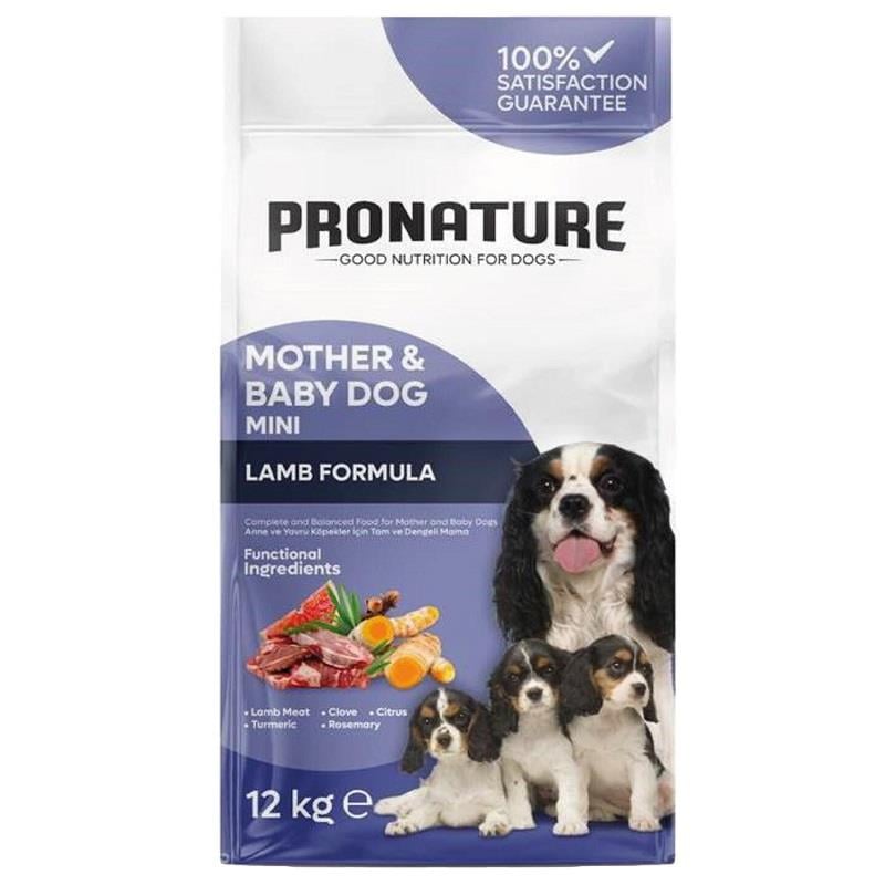Pronature Mother&Baby Dog Kuzulu ve Pirinçli Köpek Maması 10kg + 2kg HEDİYE!