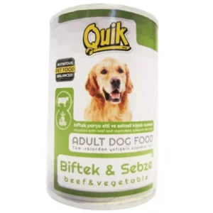 Quik Biftekli ve Sebzeli Yetişkin Köpek Konservesi 415gr