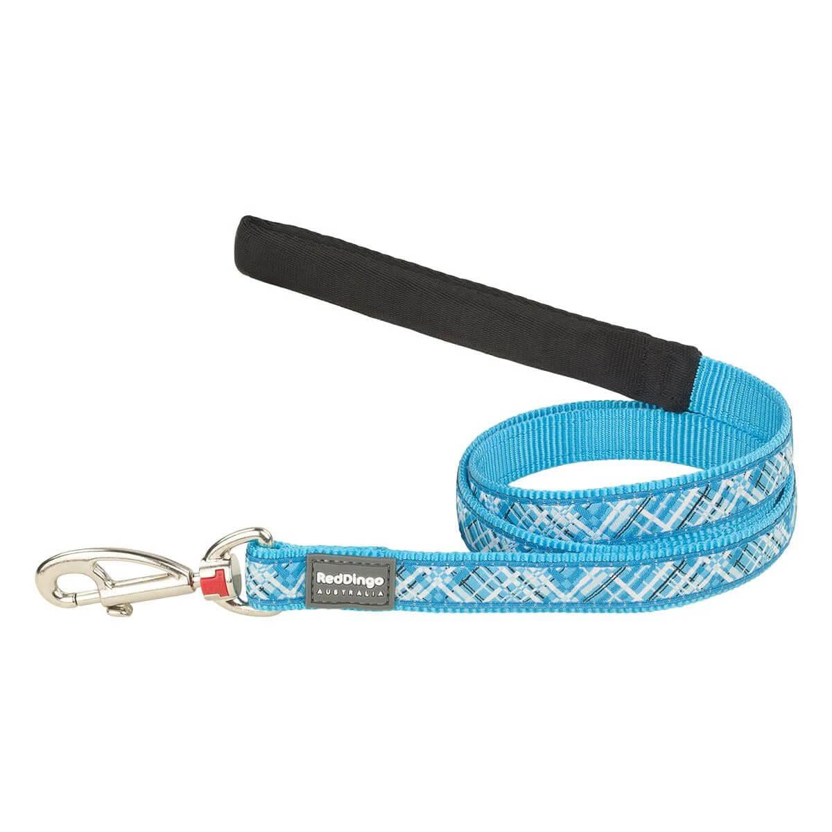 Reddingo Flanno Desenli Turkuaz Köpek Uzatma Tasması Small 15 Mm 1,2 Mt