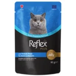 Reflex Plus Jöle İçinde Ton Balıklı ve Alabalıklı Pouch Yetişkin Konserve Kedi Maması