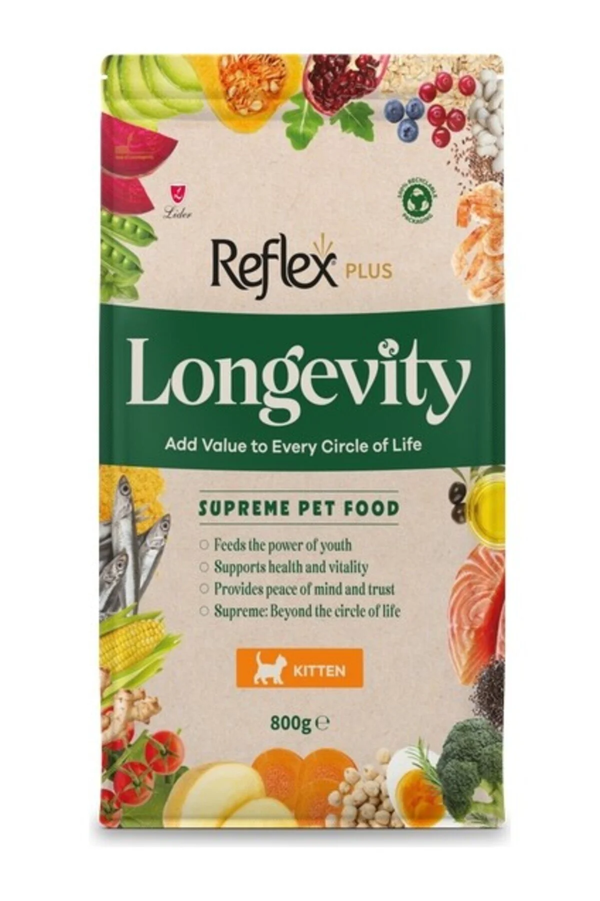 Reflex Plus Longevity Hipoalerjenik Yavru Kedi Maması 800gr