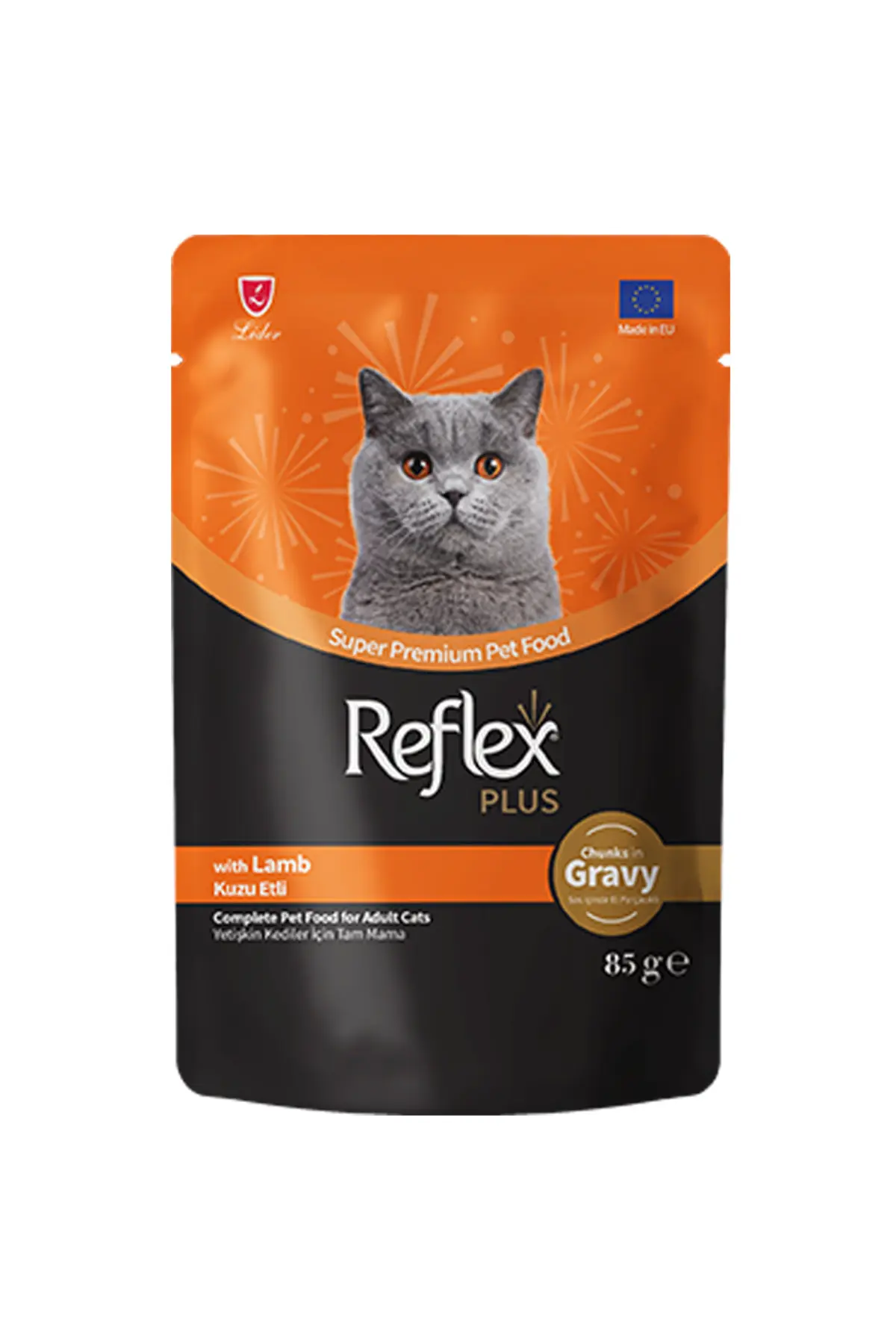 Reflex Plus Sos İçinde Parça Kuzu Etli Yetişkin Kedi Konservesi 85gr