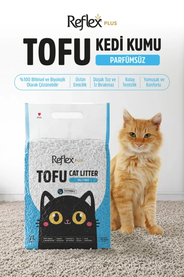 Reflex Plus Tofu Kokusuz Kedi Kumu 7 Lt
