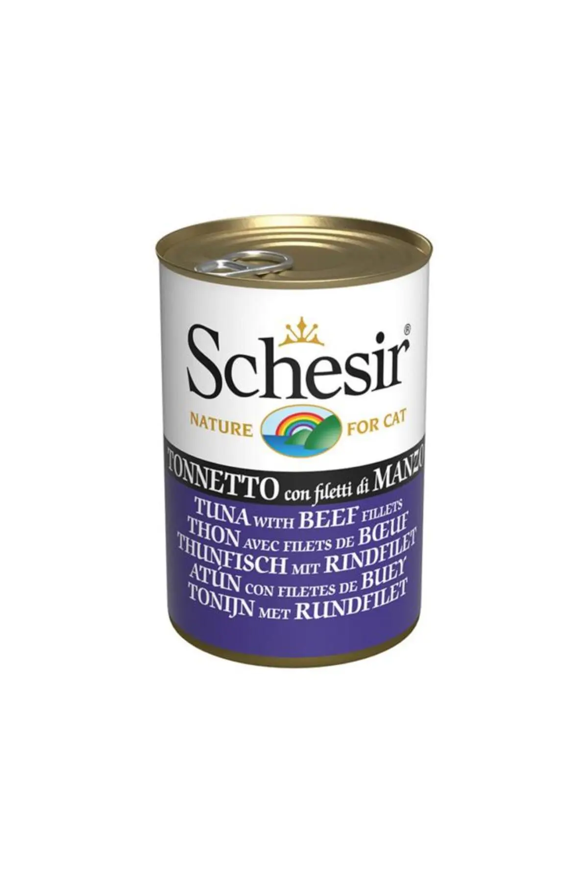 Schesir Jöle İçinde Ton Balığı ve Dana Etli Yetişkin Kedi Konservesi 140gr