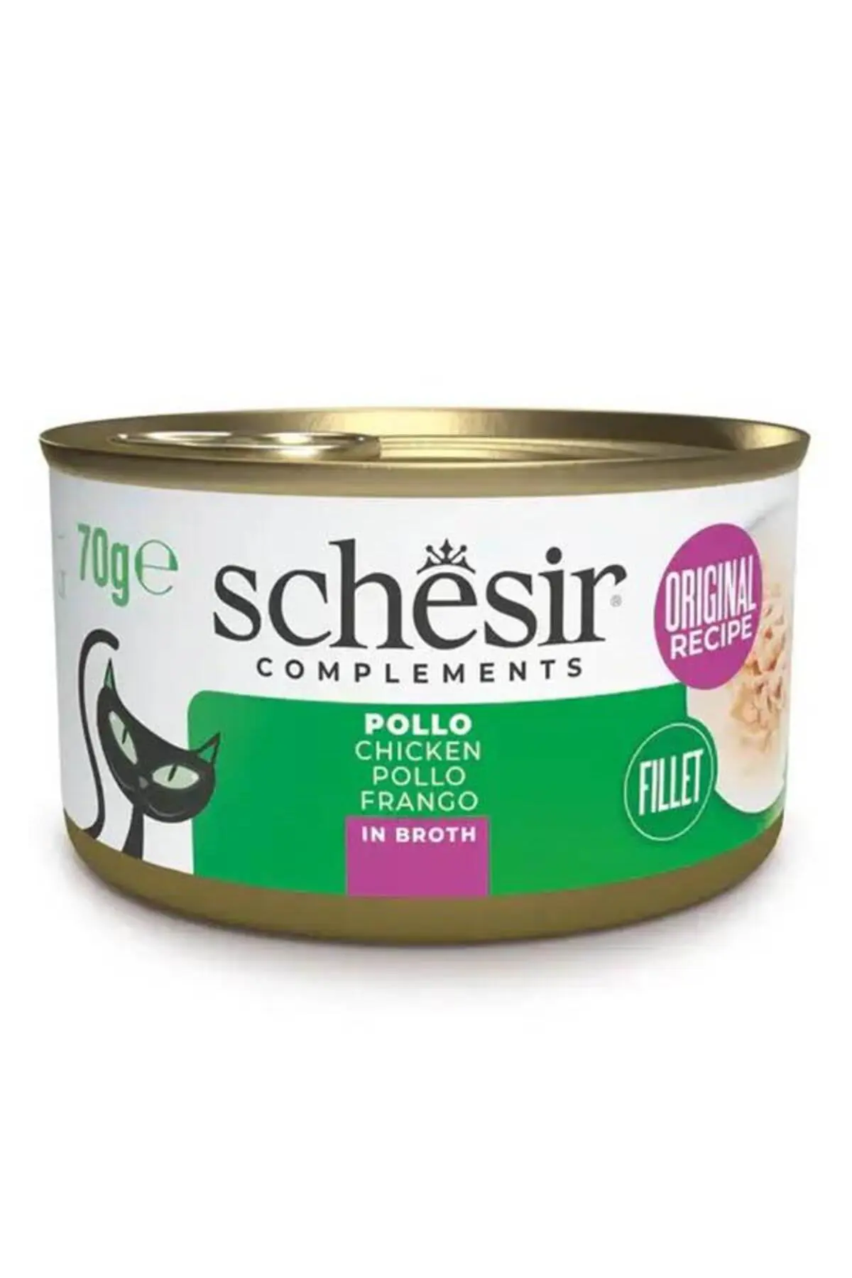 Schesir Suda Pişirilmiş Fileto Tavuklu Yetişkin Kedi Konservesi 70gr