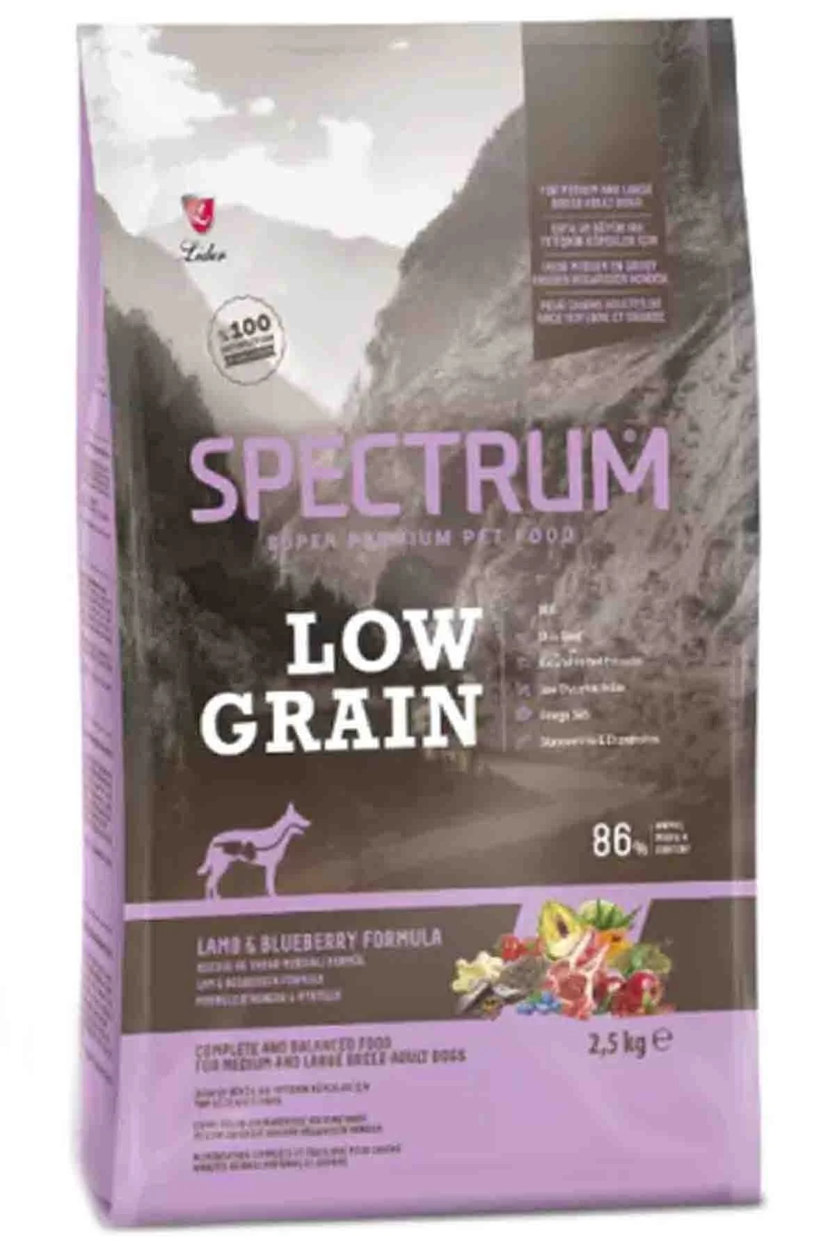 Spectrum Düşük Tahıllı Kuzulu ve Yaban Mersinli Orta ve Büyük Irk Yetişkin Köpek Maması