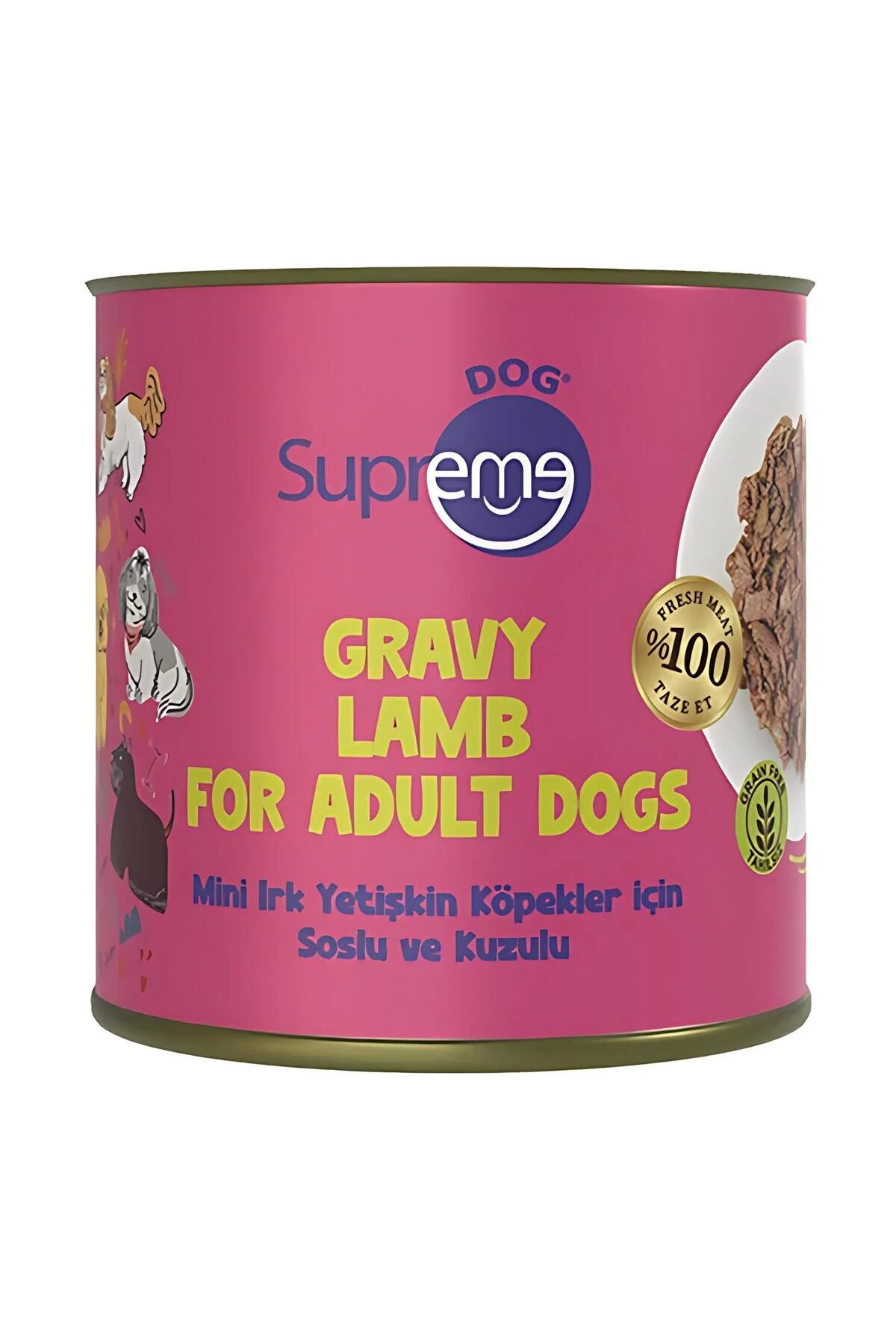 Supreme Dog Sos İçinde Kuzulu Mini Irk Yetişkin Köpek Konservesi 200gr