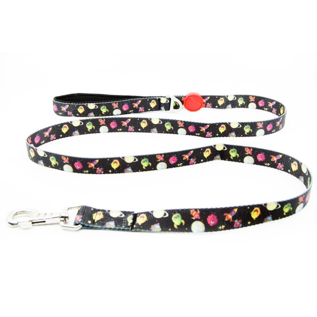 Tailpetz Space Desenli Kedi ve Köpek Gezdirme Kayışı 130x2cm