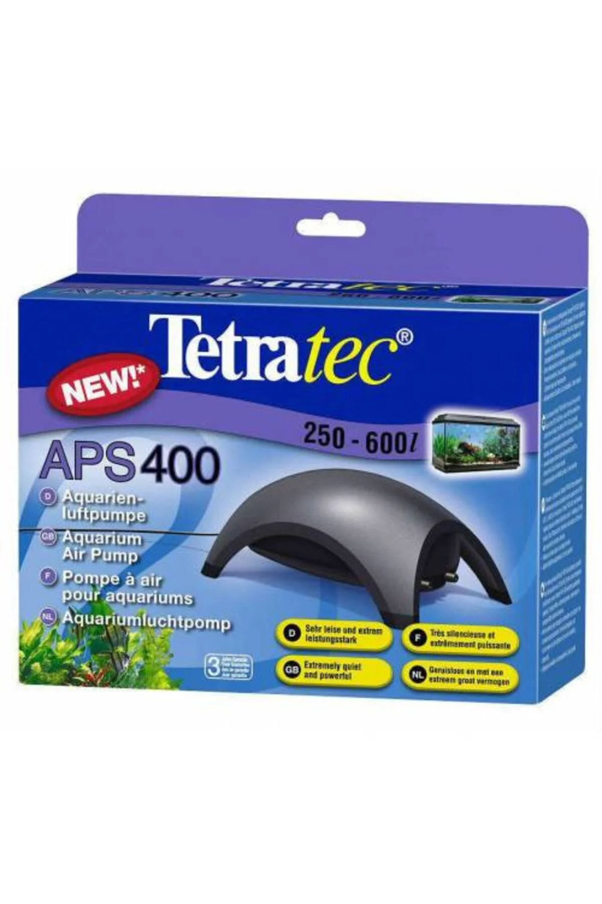 Tetra Aps 400 Sessiz Akvaryum Hava Motoru 250/600lt (Siyah)